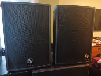 Ev electro voice powered speakers 15" dj pa band concert