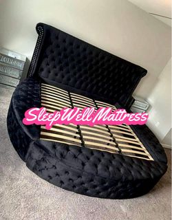 King bed frame with mattress