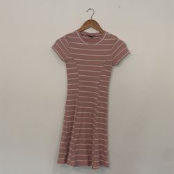 Forever 21 Pink And White Stripped Dress