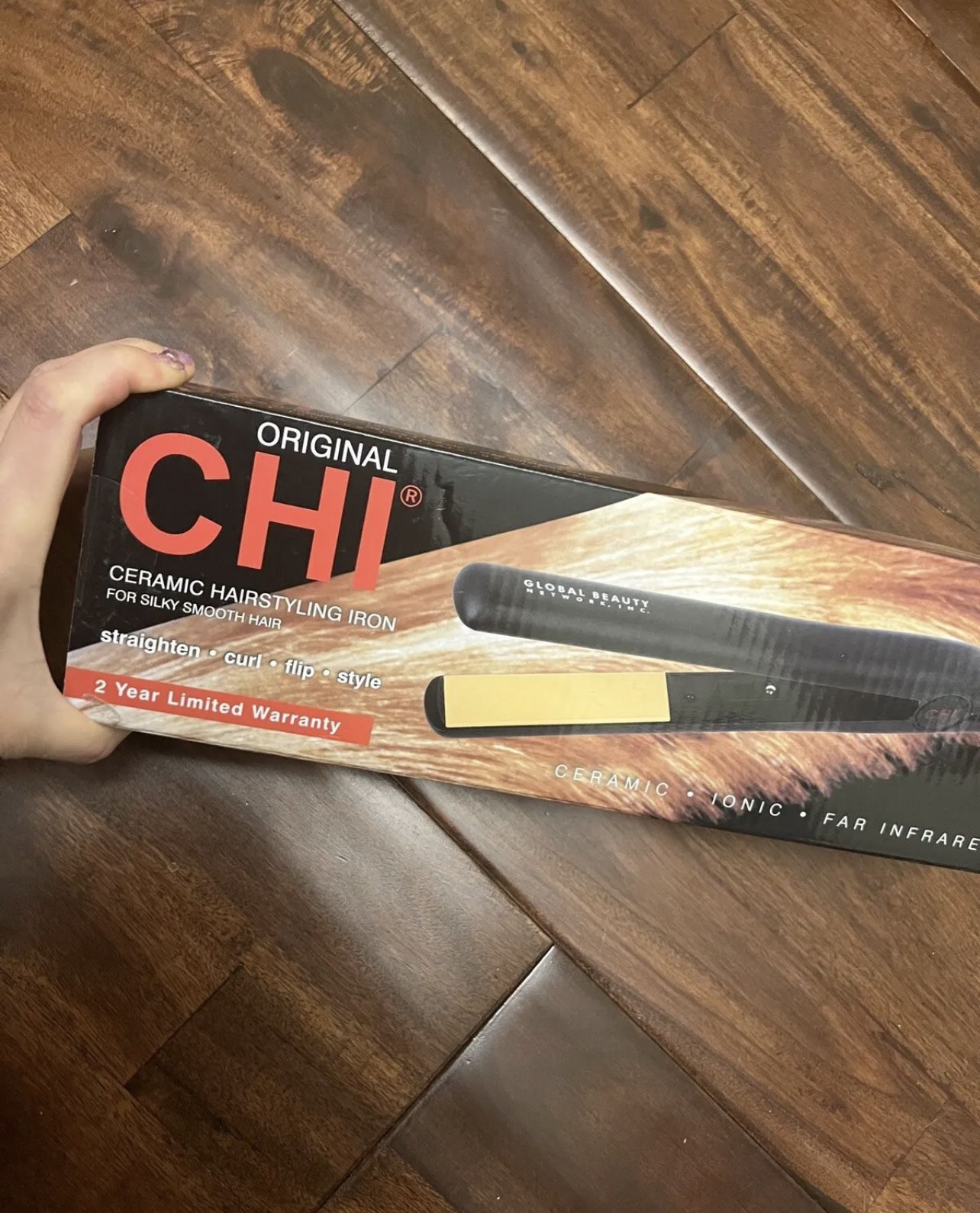 CHI Original Ceramic Hair Straightening Flat Iron1"Plates BlackProfessional Used