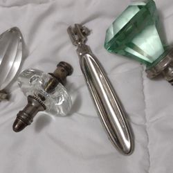 Antique Crystal Decanter Toppers Art Deco