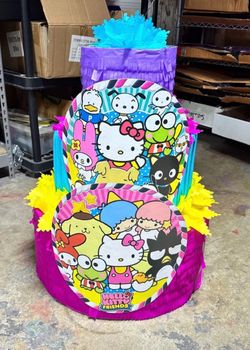 Sanrio three tier pinata with balls