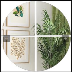 Americanflat Adhesive Mirror Tiles - Four Quarters Circular Design - Peel and Stick Mirrors for Wall. Frameless Round Mirrors for Bedroom and Living R