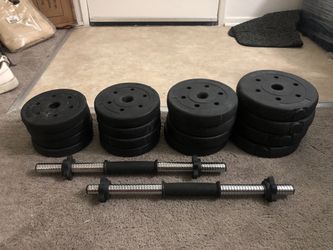 Adjustable Free Weights (Approximately 70 lbs)