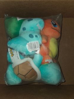 Pokemon plush starter 3 pack