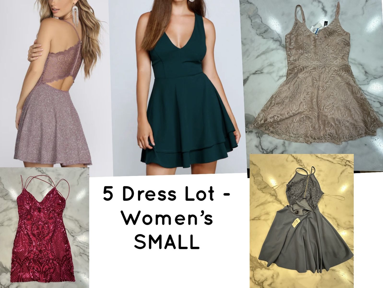 5 Dress Lot - 2 NWT/3 EUC - Windsor / Women’s SMALL 