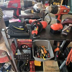 TOOLS drills, pressure washer, 6" Black & Decker Elecrtic Saw Etc