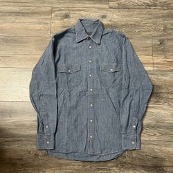 Jean Shop NYC Denim Button Down Shirt Small