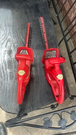 Two electric edgers