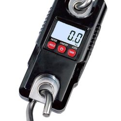 Fish Scales Digital Weight 660lb/300kg, Handheld Mini Crane Scale Hanging with LCD Display & Hooks for Luggage Farm Hunting Fishing Outdoor