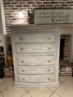 Beautiful Refinished Fairmont Designs Tall Dresser / Chest of Drawers