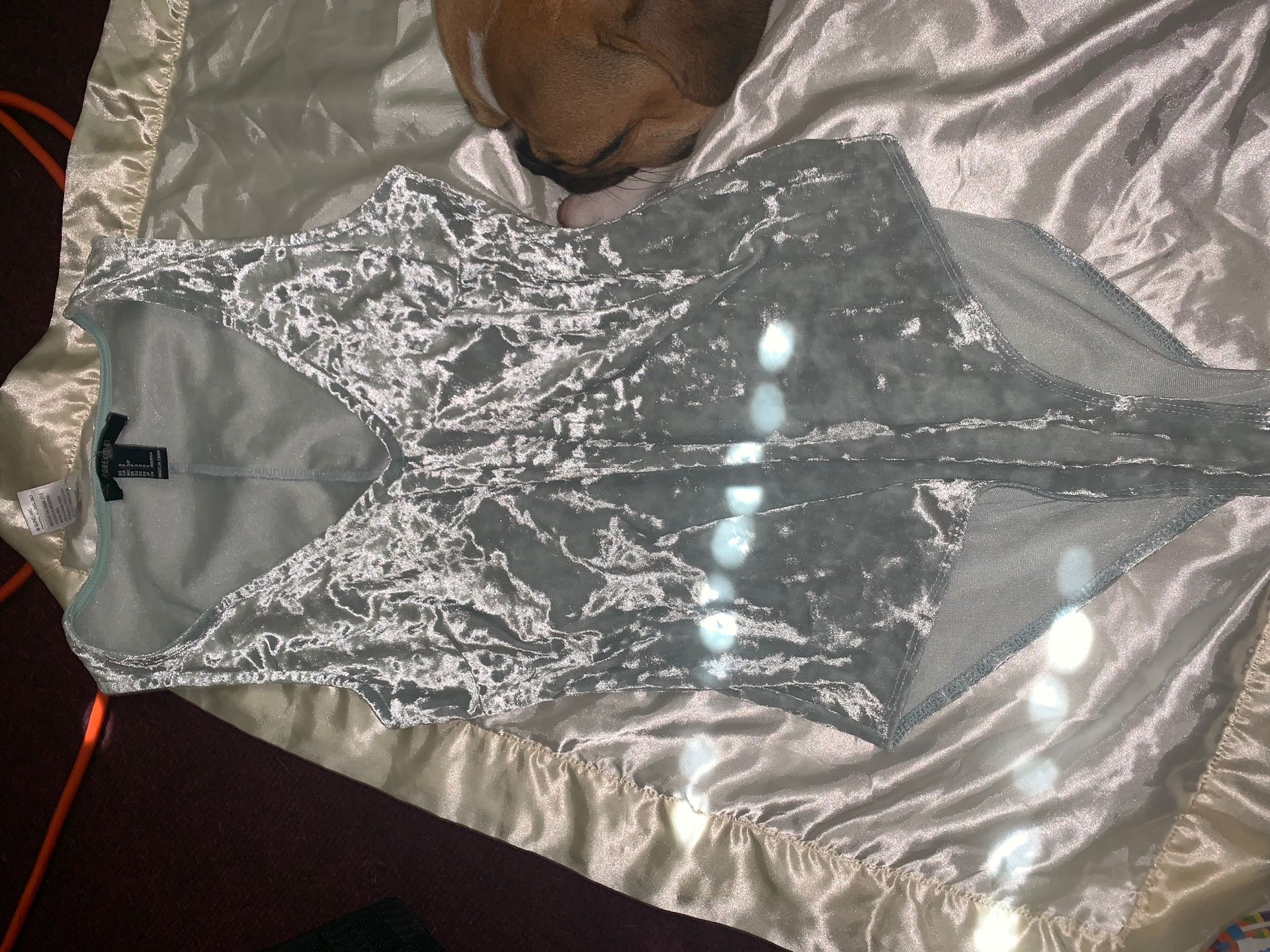 Baby blue body suit