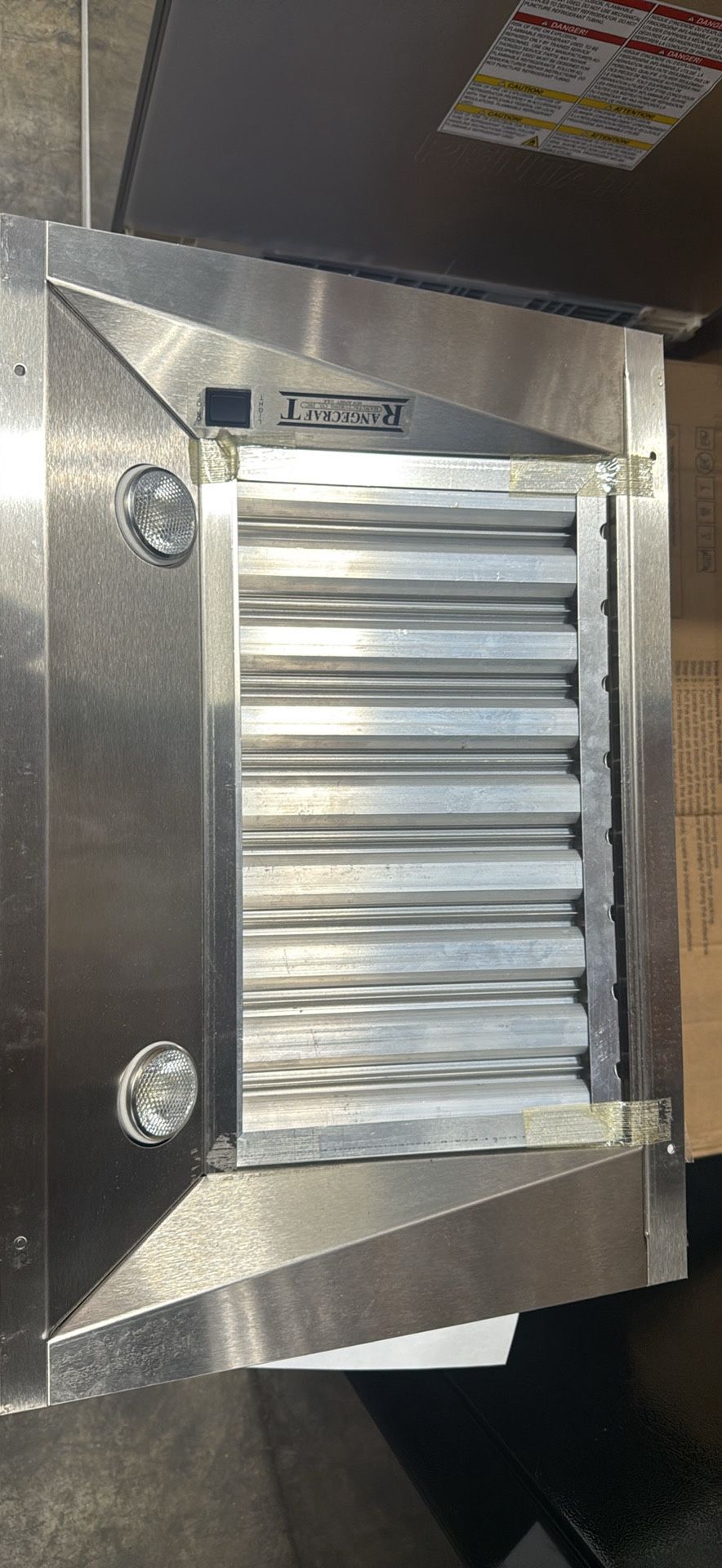 22” Stainless Steel Hood Insert.