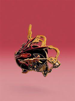 Rayquaza Shiny Pokemon Pin Badge Metal Mega Enamel 2015