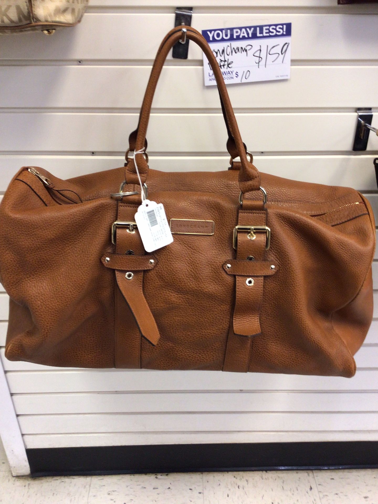 Long Champ Leather Duffle Bags