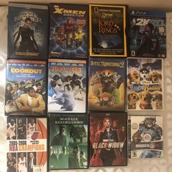 Lot Of DVDs Movies Video Games 
