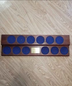 Vintage Franklin Mint Wooden Display Rack for Zodiac Bells (Stand Only)
