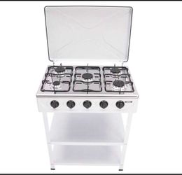 5-Burner Freestanding Gas Cooktop with Stand