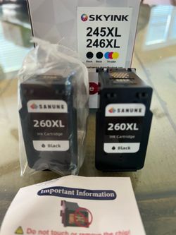 260 XL black ink cartridges new never used