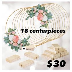 18 Pcs Centerpieces Gold NEW IN BOX