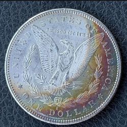 1878 S Morgen Silver Dollar Rainbow Toned Uncirculated Mint Condition 