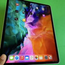 128GB Apple IPad Pro 12.9” 4th Generation (2020 Model/ Face ID/Liquid Retina ) with Bluetooth keyboard case & Accessories (Apple Pencil supported)