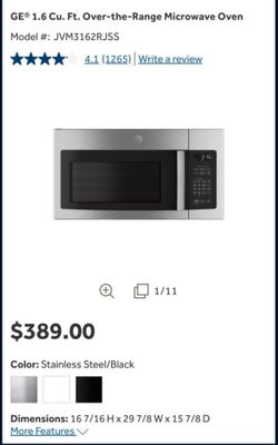 GE® 1.6 Cu. Ft. Over-the-Range Microwave Oven