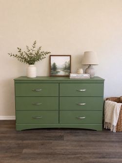 6pc Dresser - Oakmoss Green
