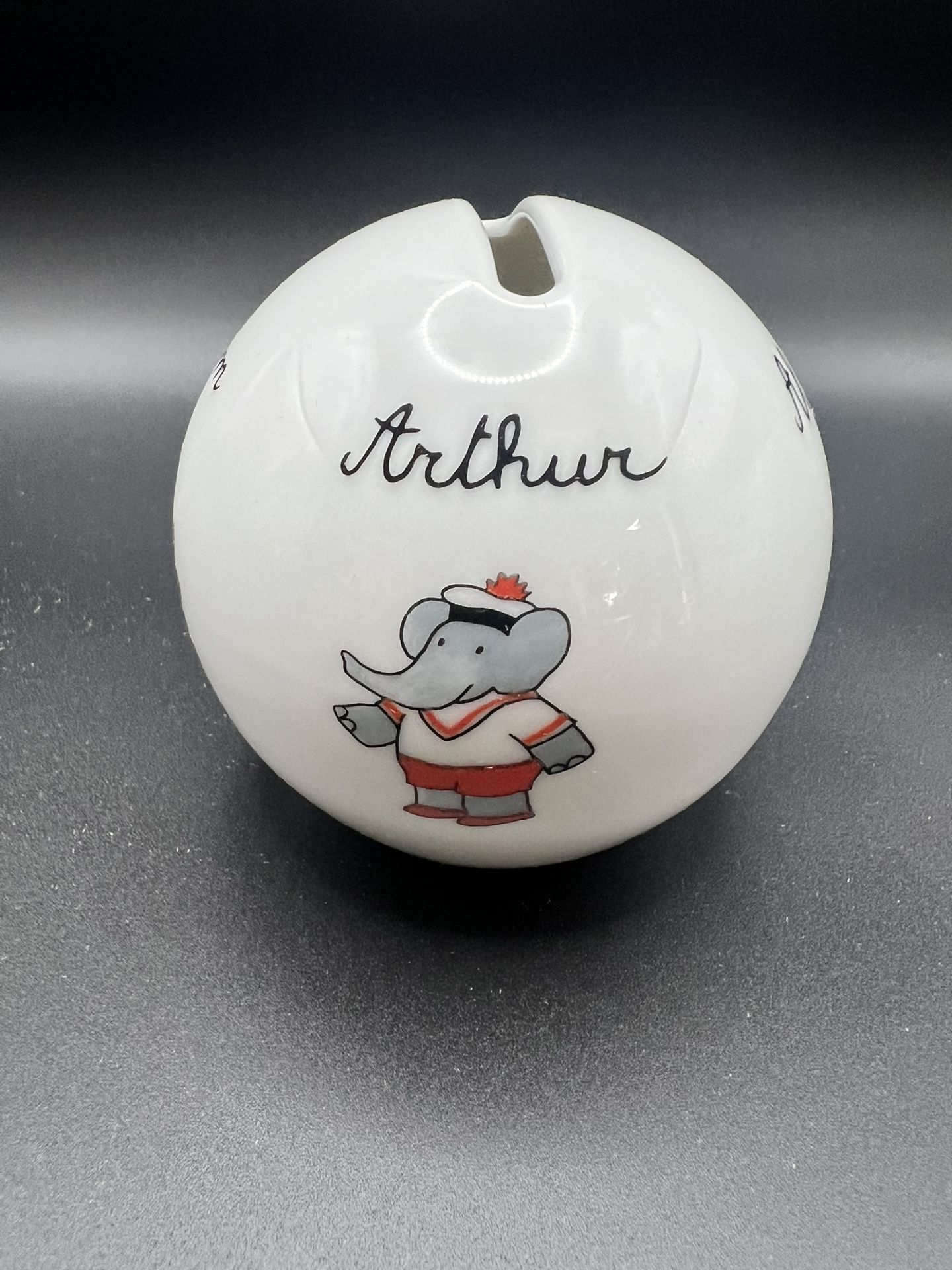 Haviland Limoges Hand Painted Babar Ceramic Coin Bank