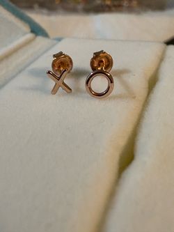 X O 10k Rose Gold Small Earrings