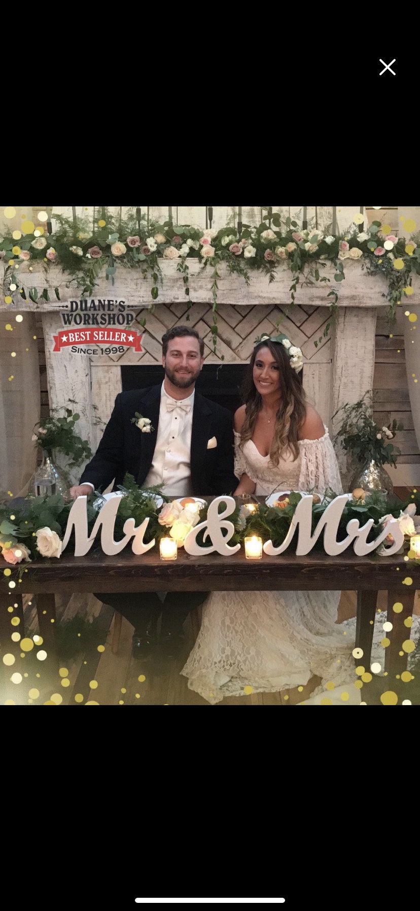 Mr. & Mrs. sign-Wedding decor