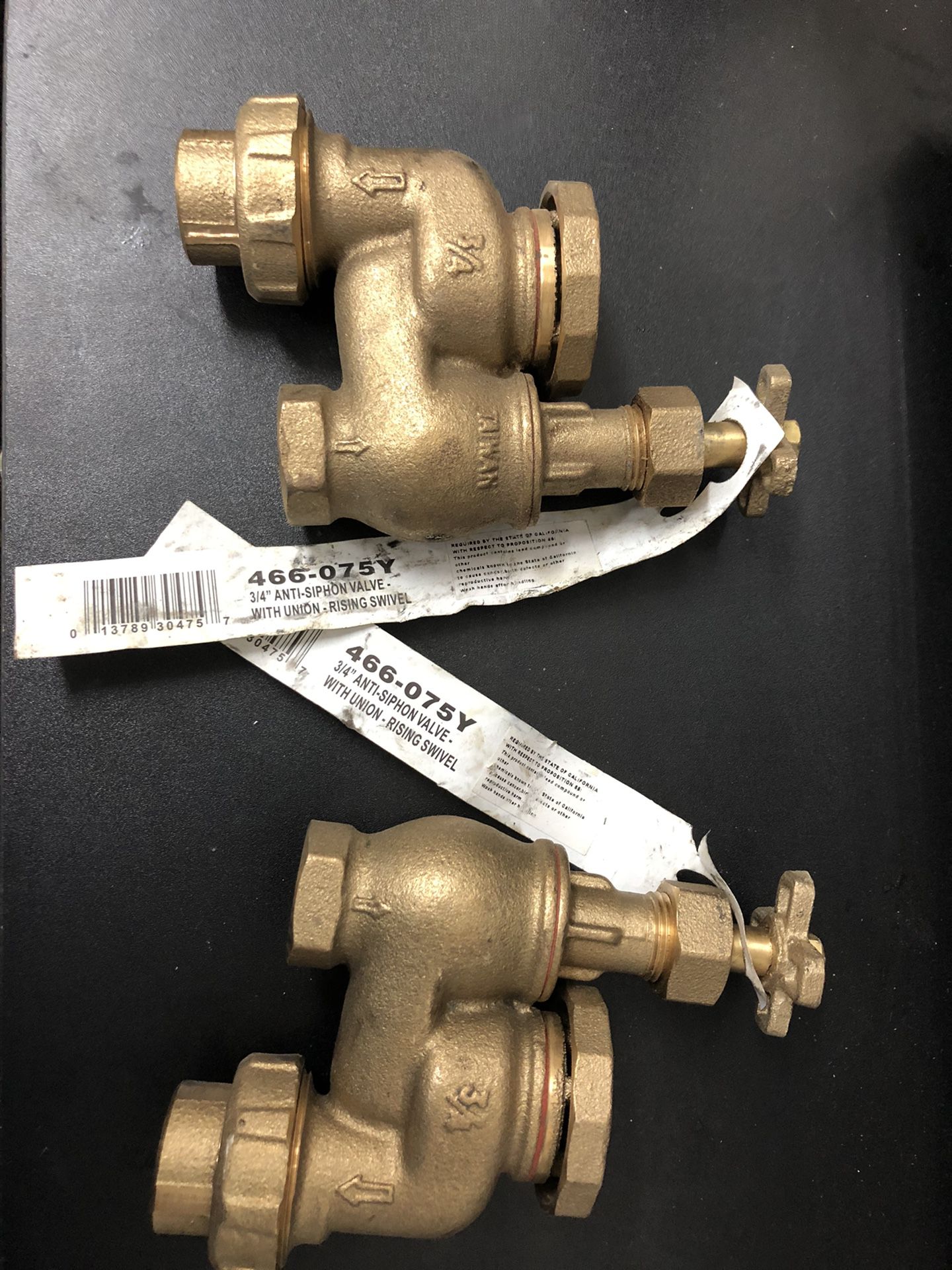 Sprinkler 3/4” valves