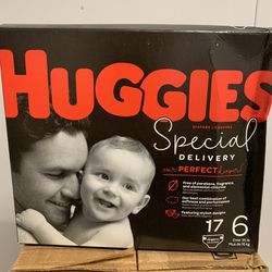 HUGGIES Special Delivery Hypoallergenic Baby Diapers, Size 6, 17 Count