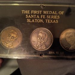 Santa Fe Series Slaton Medals Bronze Pewters And Fine Silver .999