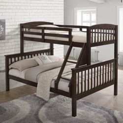 TWIN OVER FULL BUNK BEDS ( FREE DELIVERY )