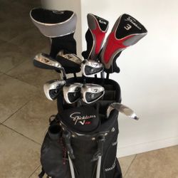 Nicklaus V-18 Signature Series Hybrid Set 3-SW 3 Wood And Putter New 14 Slot Stand Golf Bag
