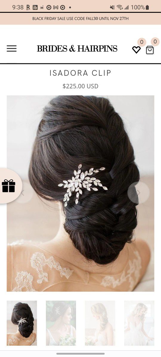 Brides & Hairpins ISADORA Hair Clip - Silver