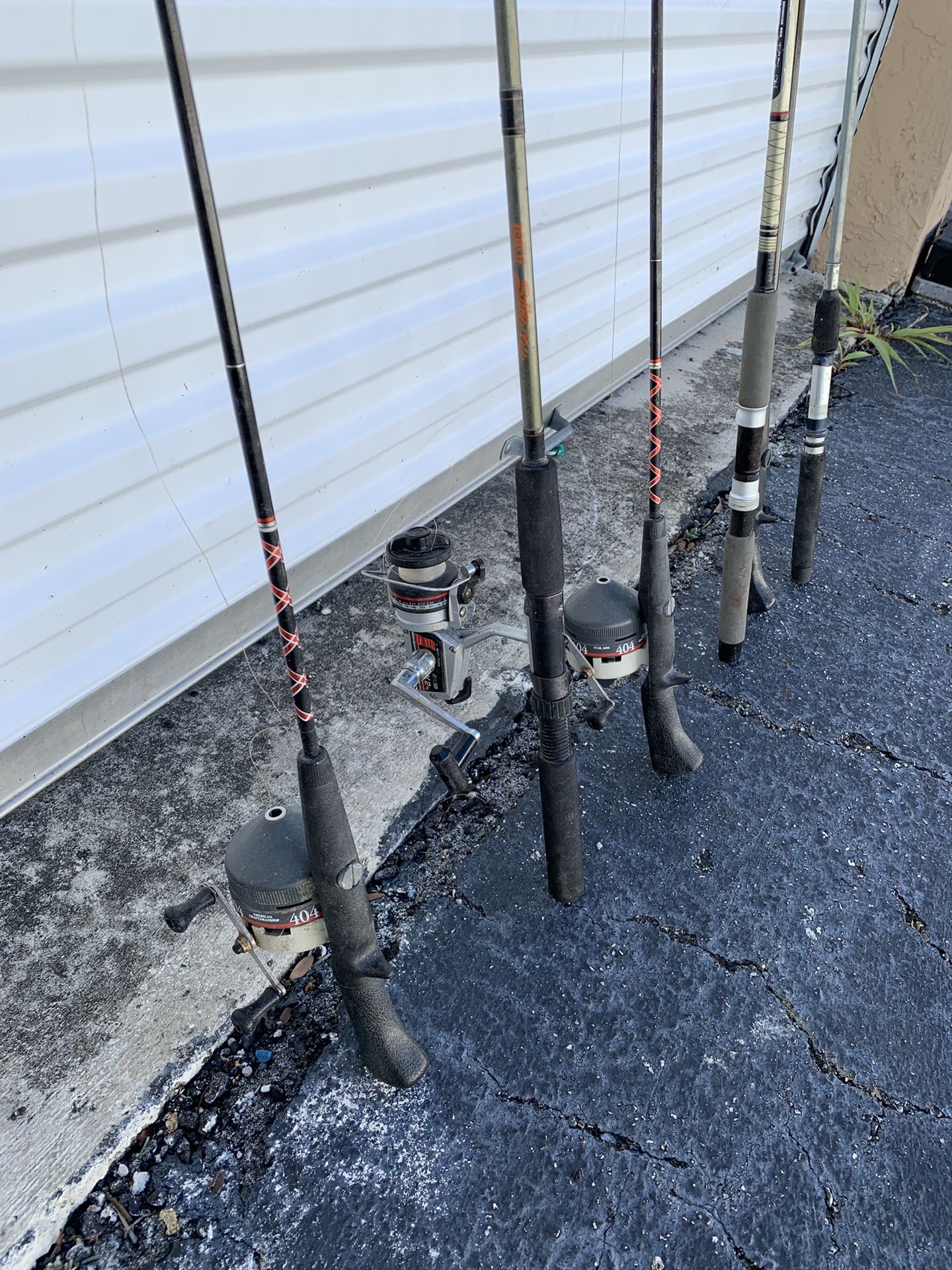 All for $15! Vintage fishing poles! Three rod and reels and three rods. 2 Brunswick’s are from 1989! The rod and reels seem to work fine. All in rela