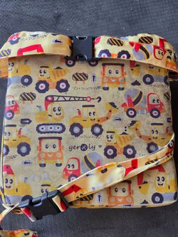 Construction themed booster seat