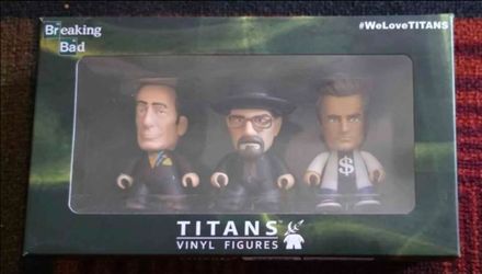 Breaking Bad TITANS Vinyl Figures 3-Pack - NIB Factory Sealed (Walter, Saul, Jesse)