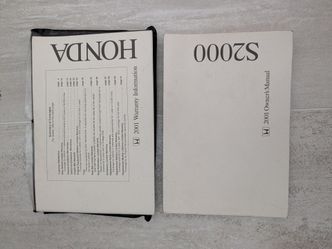 2001 Honda S2000 owners manual