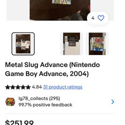 Metal Slug Game boy Avance 