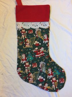 Christmas cat stocking