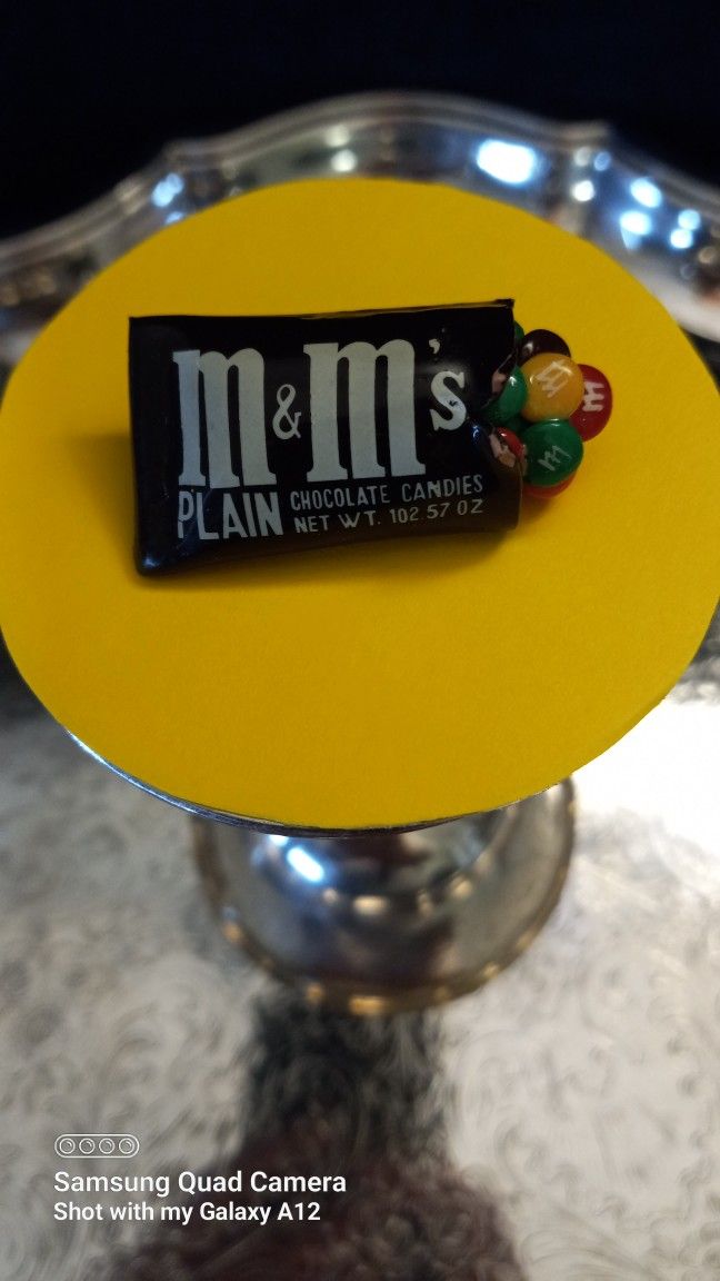 Plain M&Ms Chocolate Candy Pin Vintage