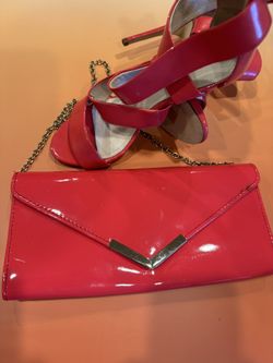 Aldo Strappy Coral  Plus The Cluch 👠👛
