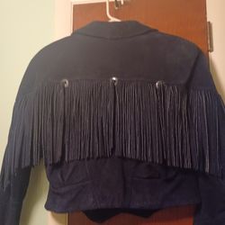 Vintage Suede Jacket With Fringe