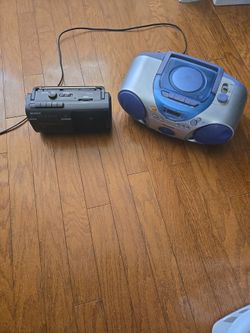 Sony Cassette Recorder and Panasonic CD Boombox