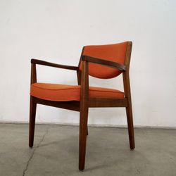 1960’s Mid Century Modern Solid Walnut Armchair By Alma Desk Company 