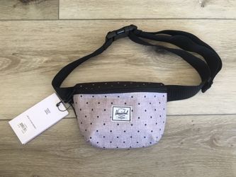 NEW wTag HERSCHEL Fourteen waist hip fanny pack bag Grey Black Polka Crosshatch