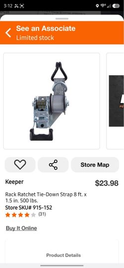 Rack Ratchet Tie-Down Strap